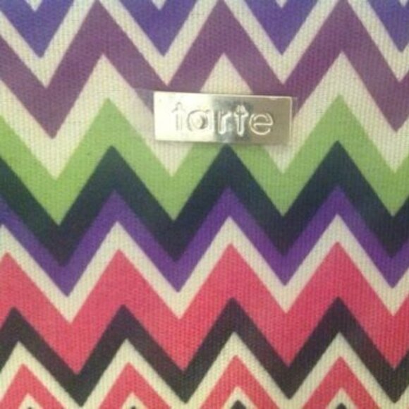 tarte Multi-Color Zigzag print Cosmetics Bag (makeup bag) - Brand New! - Picture 2 of 3